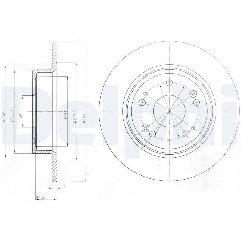 Bremžu diski DELPHI BG4249 1