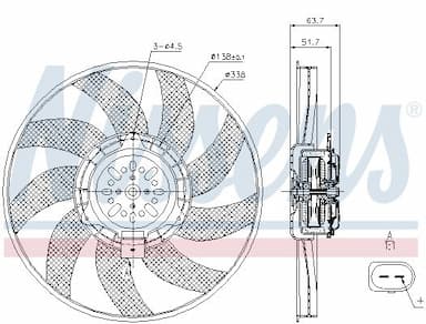 Ventilators, Motora dzesēšanas sistēma NISSENS 85727 6