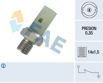 Eļļas spiediena devējs FAE 12370 1