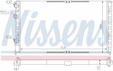 Radiators, Motora dzesēšanas sistēma NISSENS 65290 5