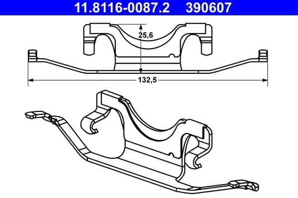 Atspere, Bremžu suports ATE 11.8116-0087.2 1
