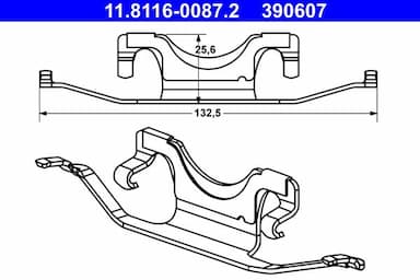 Atspere, Bremžu suports ATE 11.8116-0087.2 1