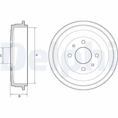 Bremžu trumulis DELPHI BF528 1