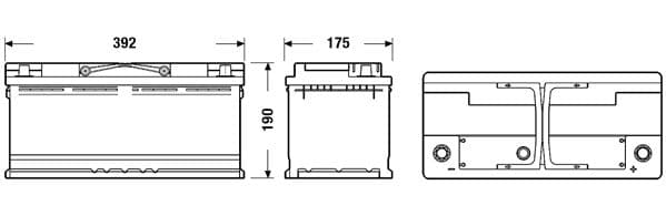 Startera akumulatoru baterija EXIDE EB1100 1