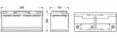 Startera akumulatoru baterija EXIDE EB1100 1