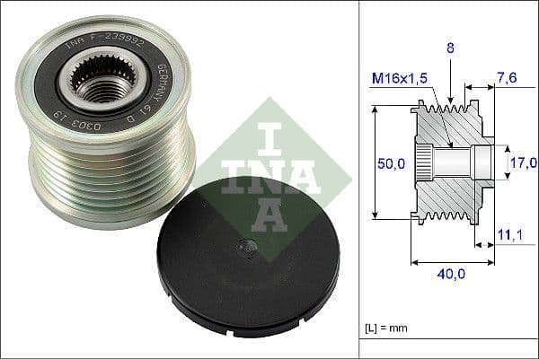 Ģeneratora brīvgaitas mehānisms Schaeffler INA 535 0119 10 1