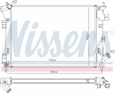 Radiators, Motora dzesēšanas sistēma NISSENS 666206 5