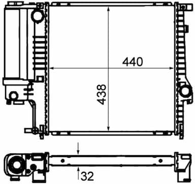 Radiators, Motora dzesēšanas sistēma MAHLE CR 330 000P 2