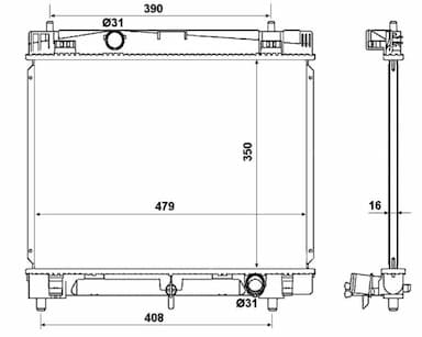 Radiators, Motora dzesēšanas sistēma NRF 53972 1