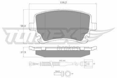 Bremžu uzliku kompl., Disku bremzes TOMEX Brakes TX 13-962 1