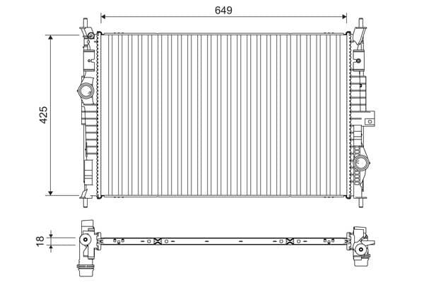 Radiators, Motora dzesēšanas sistēma VALEO 701109 1