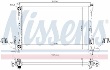 Radiators, Motora dzesēšanas sistēma NISSENS 630803 5