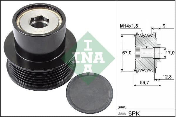 Ģeneratora brīvgaitas mehānisms Schaeffler INA 535 0288 10 1