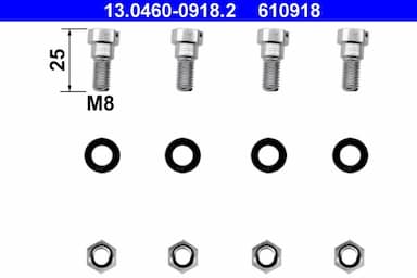 Piederumu komplekts, Disku bremžu uzlikas ATE 13.0460-0918.2 1