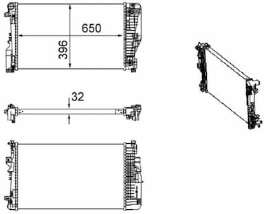 Radiators, Motora dzesēšanas sistēma MAHLE CR 1173 000S 2