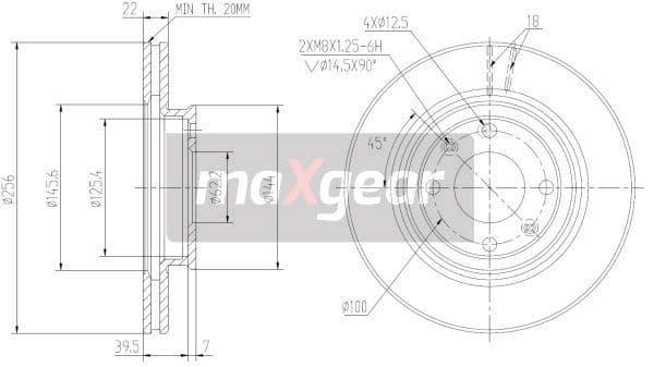 Bremžu diski MAXGEAR 19-2376MAX 1