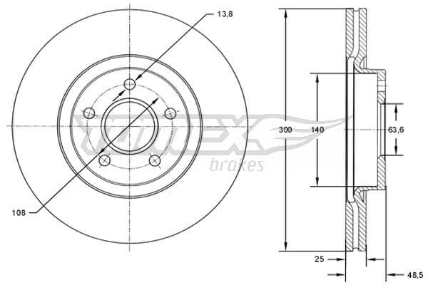 Bremžu diski TOMEX Brakes TX 71-77 1