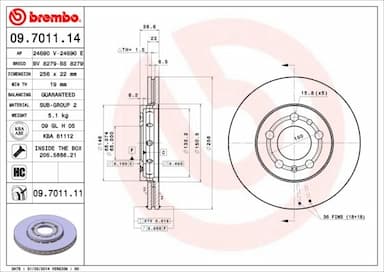 Bremžu diski BREMBO 09.7011.11 1