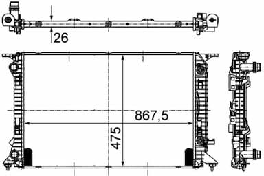 Radiators, Motora dzesēšanas sistēma MAHLE CR 910 000P 2