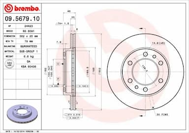 Bremžu diski BREMBO 09.5679.10 1