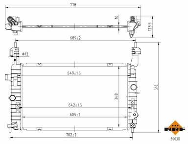 Radiators, Motora dzesēšanas sistēma NRF 50038 5