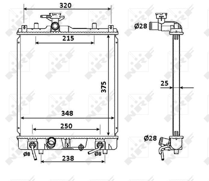 Radiators, Motora dzesēšanas sistēma NRF 53927 1