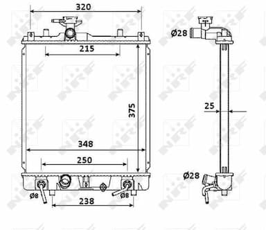 Radiators, Motora dzesēšanas sistēma NRF 53927 1