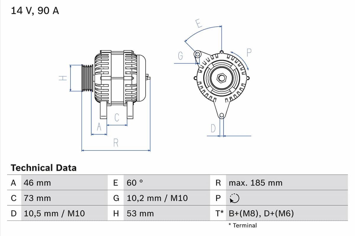 Ģenerators BOSCH 0 986 040 380 1