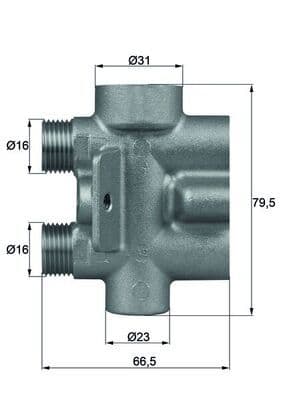 Termostats, Eļļas dzesēšana MAHLE TO 9 75 1