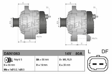 Ģenerators DENSO DAN1063 4