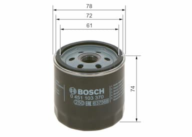 Eļļas filtrs BOSCH 0 451 103 370 5