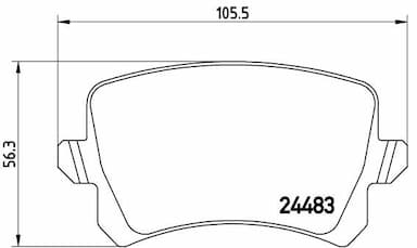 Bremžu uzliku kompl., Disku bremzes BREMBO P 85 108 1