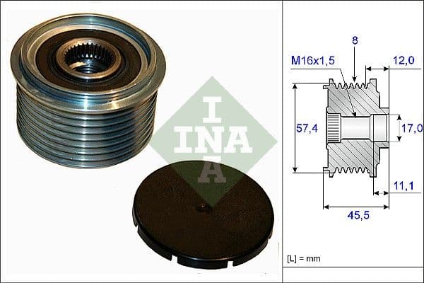 Ģeneratora brīvgaitas mehānisms Schaeffler INA 535 0069 10 1