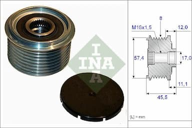 Ģeneratora brīvgaitas mehānisms Schaeffler INA 535 0069 10 1