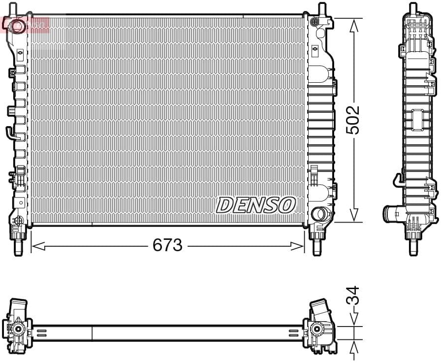 Radiators, Motora dzesēšanas sistēma DENSO DRM20125 1