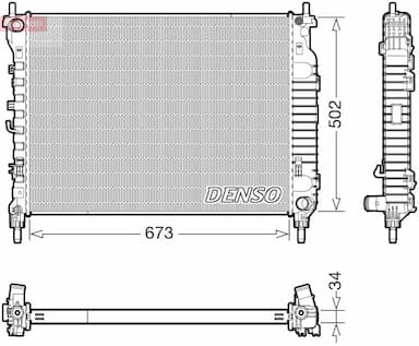 Radiators, Motora dzesēšanas sistēma DENSO DRM20125 1