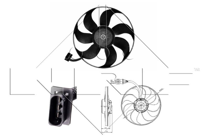 Ventilators, Motora dzesēšanas sistēma NRF 47393 1