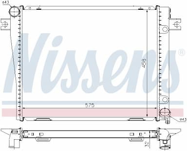 Radiators, Motora dzesēšanas sistēma NISSENS 60602A 5