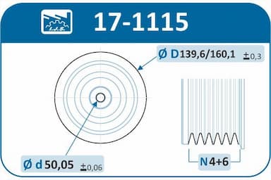 Piedziņas skriemelis, Kloķvārpsta IJS GROUP 17-1115 2