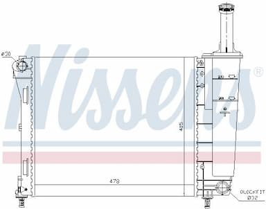 Radiators, Motora dzesēšanas sistēma NISSENS 61936 6