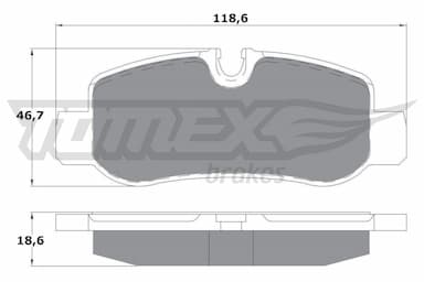 Bremžu uzliku kompl., Disku bremzes TOMEX Brakes TX 17-81 1