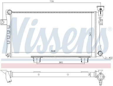 Radiators, Motora dzesēšanas sistēma NISSENS 623556 5