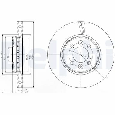 Bremžu diski DELPHI BG4536C 1