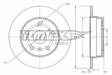 Bremžu diski TOMEX Brakes TX 72-43 1