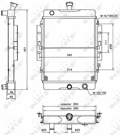 Radiators, Motora dzesēšanas sistēma NRF 52123 4