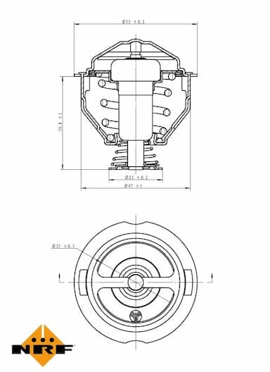 Termostats, Dzesēšanas šķidrums NRF 725090 5