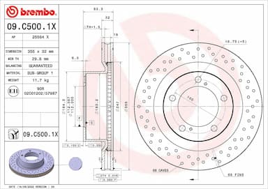 Bremžu diski BREMBO 09.C500.1X 1