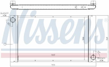 Radiators, Motora dzesēšanas sistēma NISSENS 60765 5