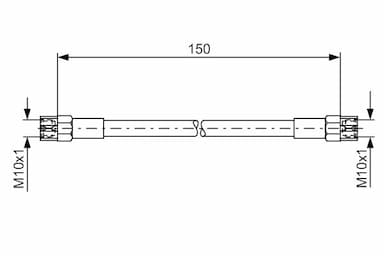 Bremžu šļūtene BOSCH 1 987 476 143 1