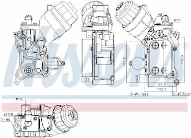 Eļļas radiators, Motoreļļa NISSENS 91355 1